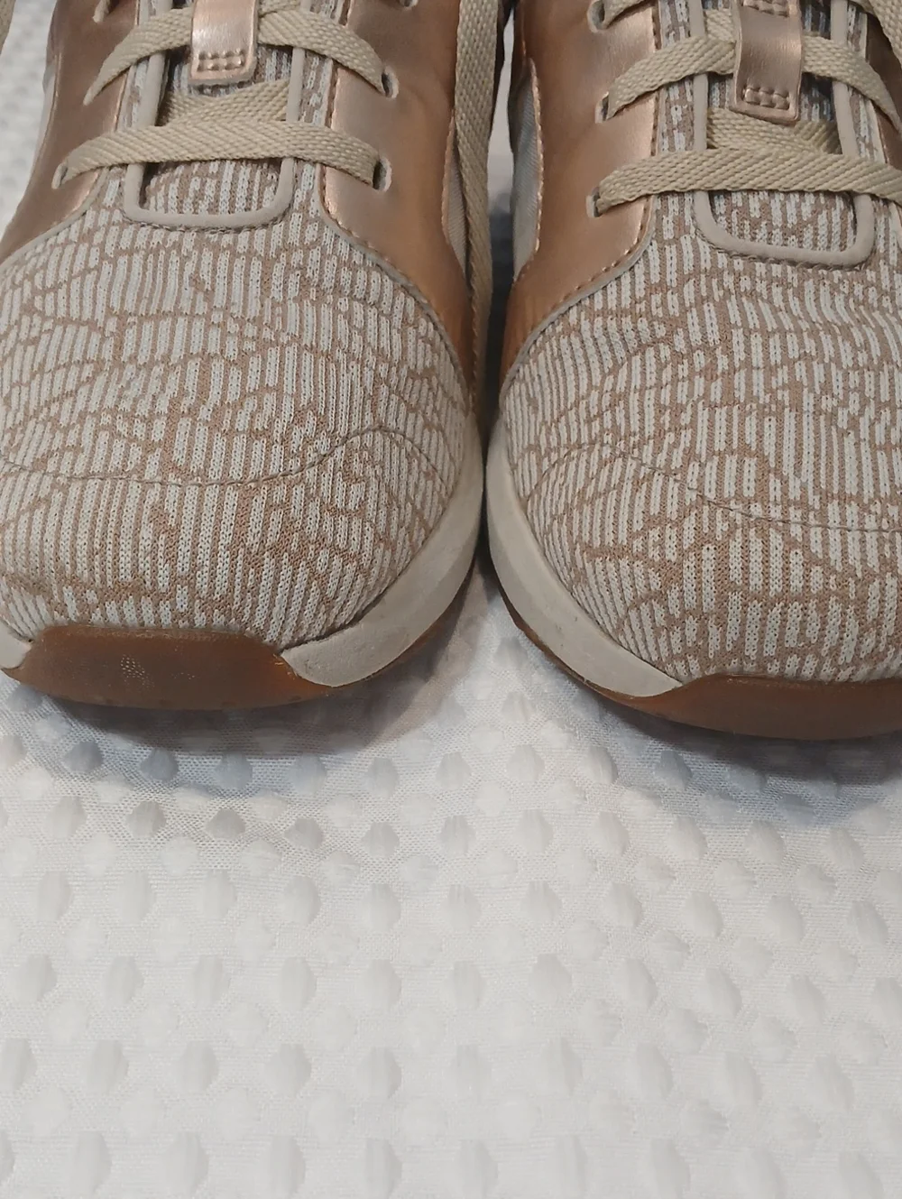Rockport TruStride Knit Gold Sneakers, Women's 8